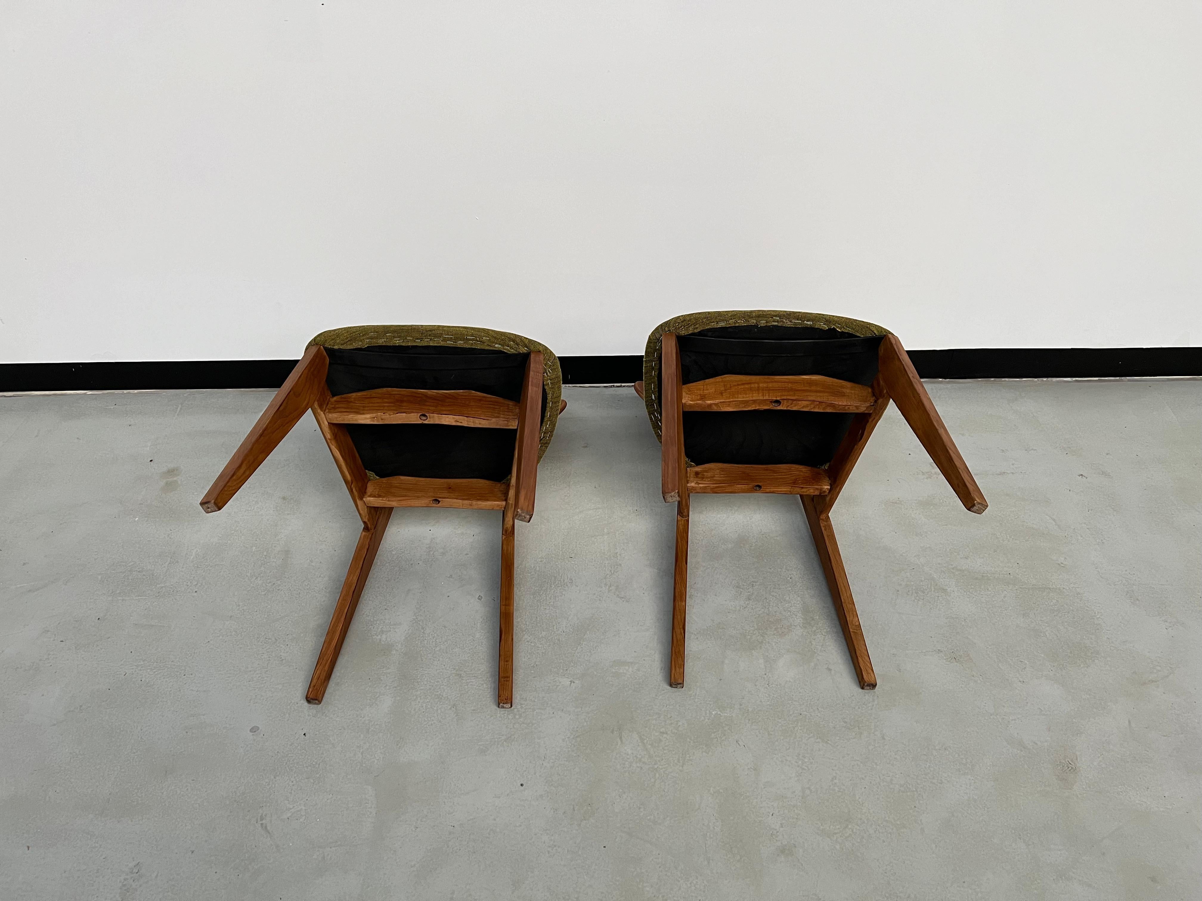  Duo of Roger Landault chairs for Sentou, France 50's 9