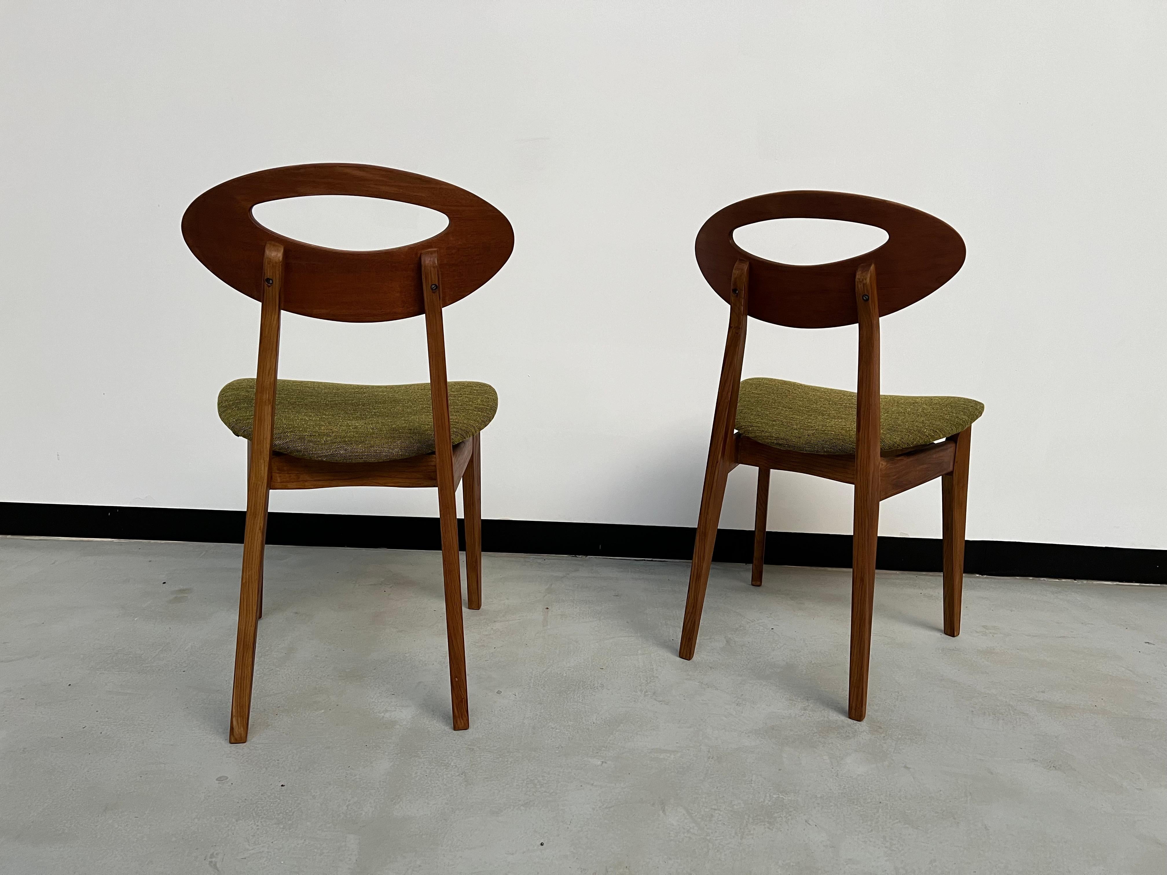  Duo of Roger Landault chairs for Sentou, France 50's In Good Condition In LYON, FR