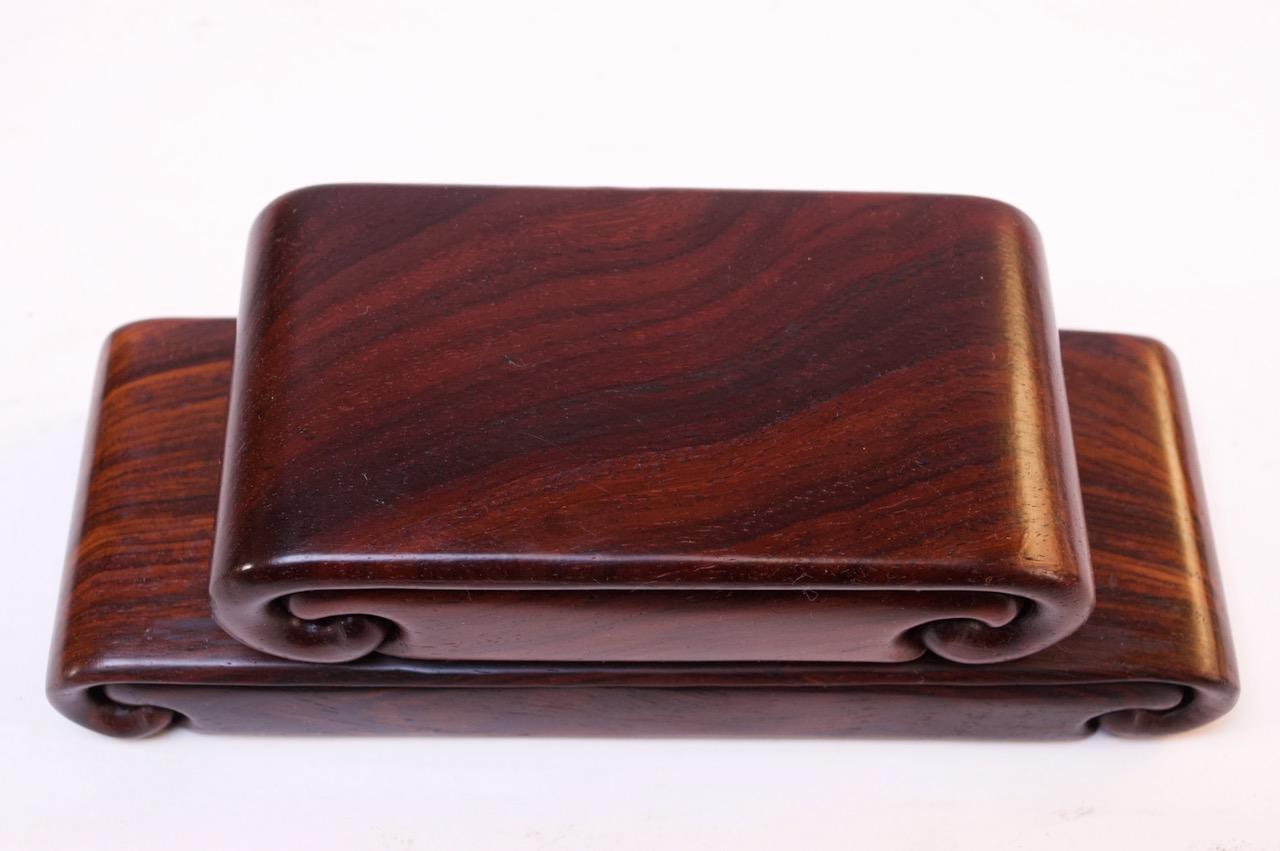 Mid-Century Modern Duo of Sculptural Rosewood Jewelry Boxes by Richard Rothbard For Sale