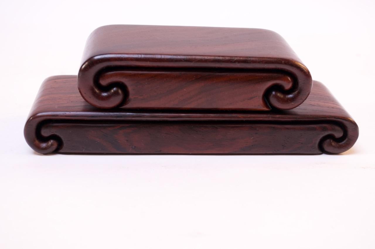 American Duo of Sculptural Rosewood Jewelry Boxes by Richard Rothbard For Sale