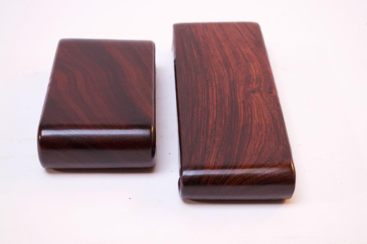 Duo of Sculptural Rosewood Jewelry Boxes by Richard Rothbard For Sale 1