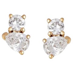 0.19ct Diamond 14K Yellow Gold Stud Earrings