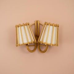 Duo Rattan Wall Sconce  Handcrafted Pencil Reed Artisan Lighting