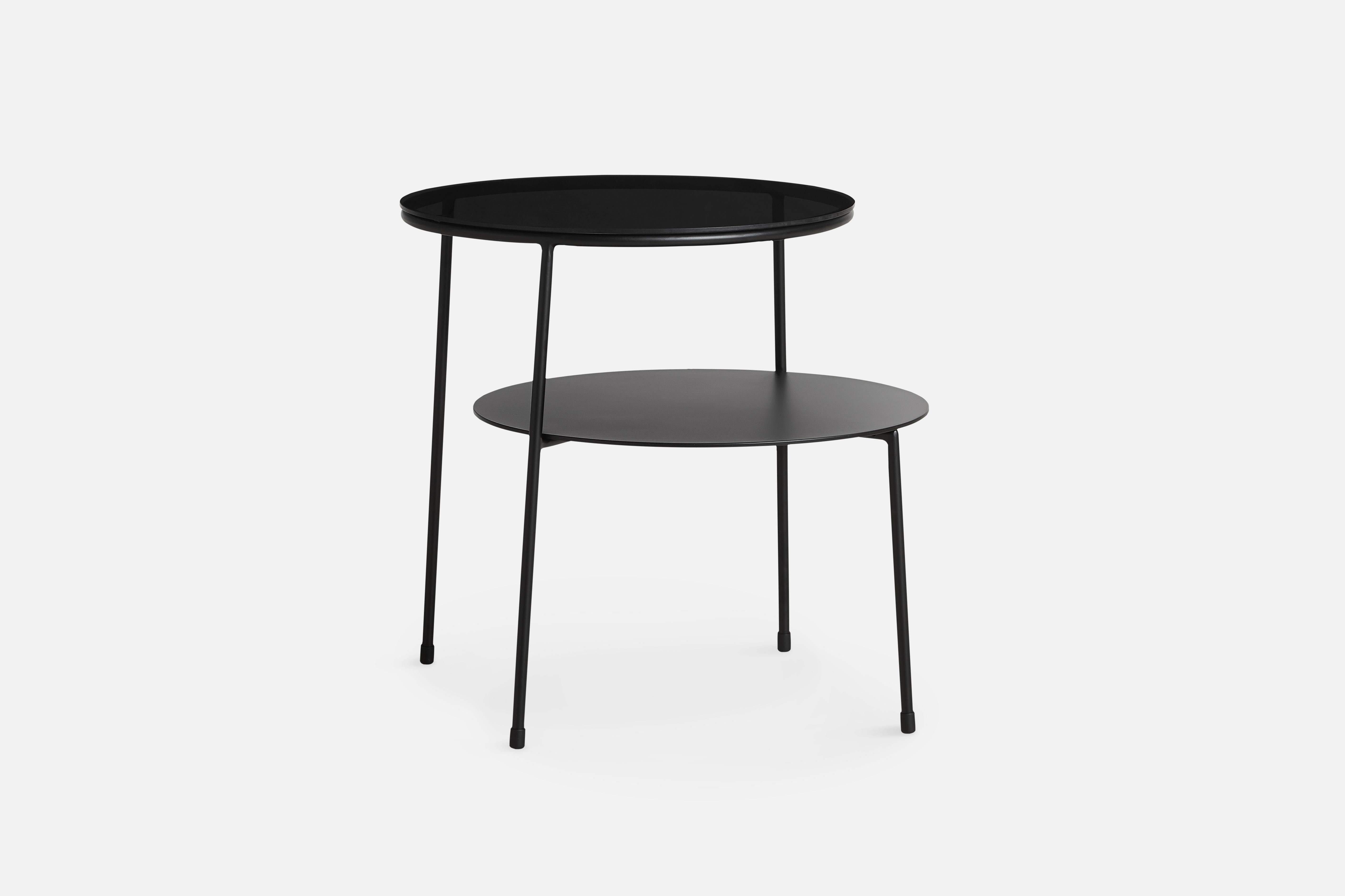 Duo side table by Chifen Cheng
Materials: Metal, Glass
Dimensions: D 51 x W 60 x H 51 cm

The founders, Mia and Torben Koed, decided to put their 30 years of experience into a new project. It was time for a change and a new challenge. The