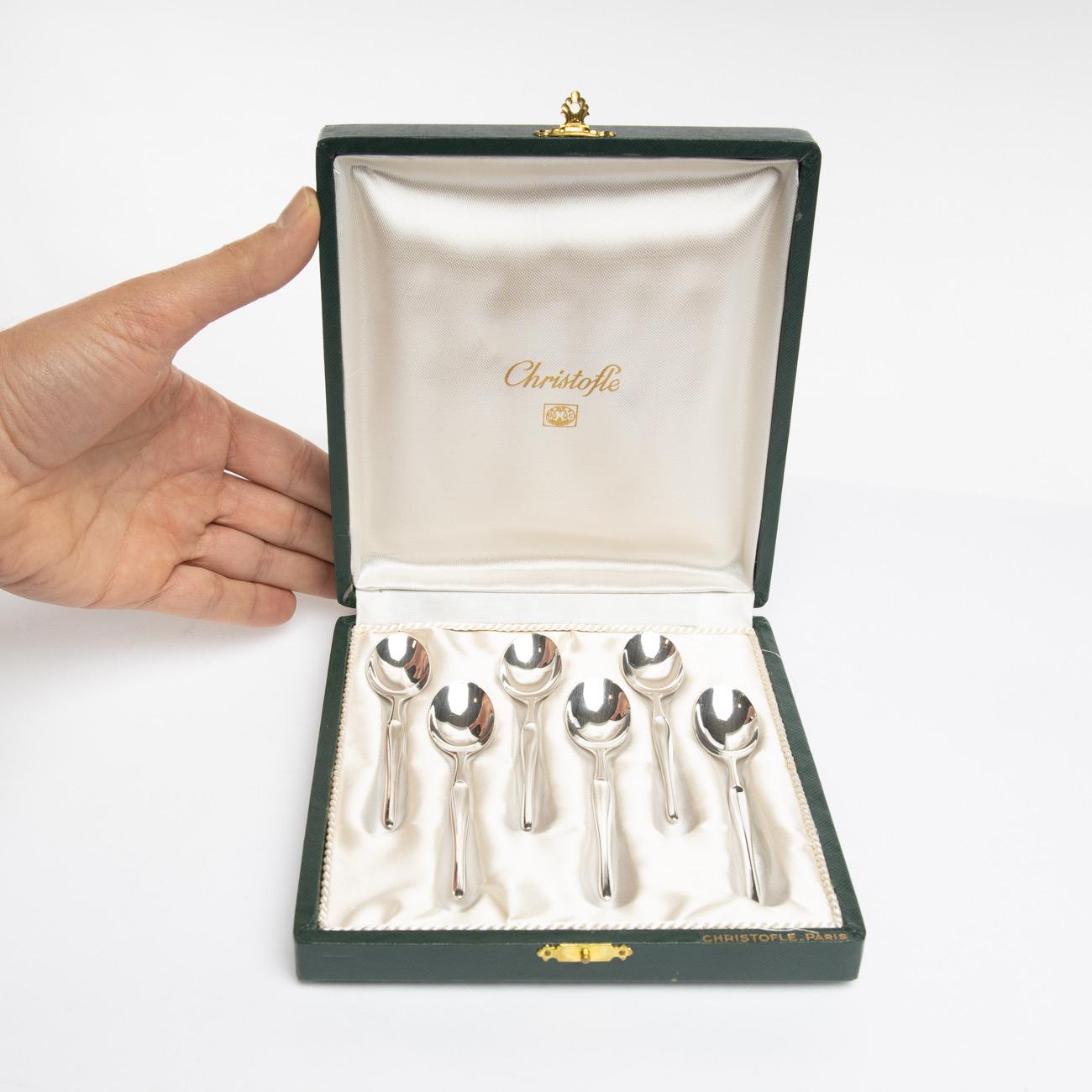 Duo, Silver-Plated Metal Flatware Set for 12 People, Tapio Wirkkala, Christofle For Sale 7