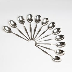Duo, Silver-Plated Metal Flatware Set for 12 People, Tapio Wirkkala, Christofle