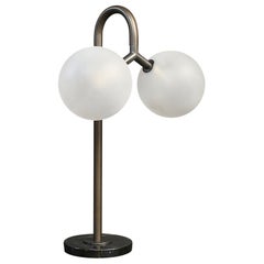 Duo Table Lamp in Bronze, Blown Glass and Marble by Blueprint Lighting