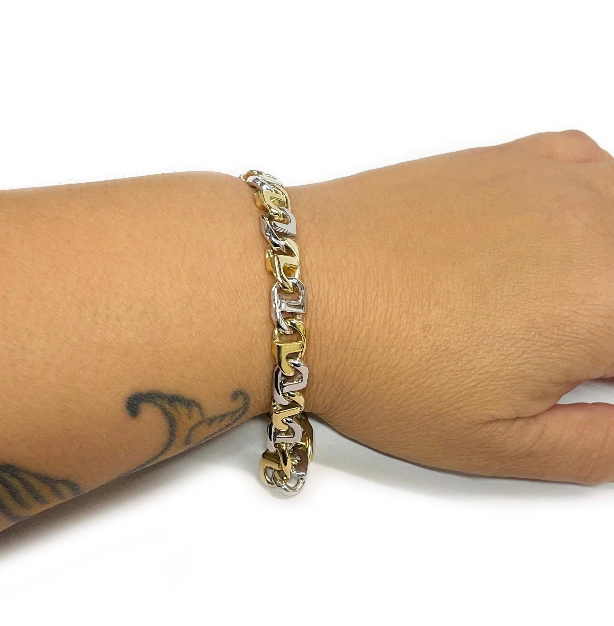 Bracelet à maillons fantaisie duos Unisexe en vente