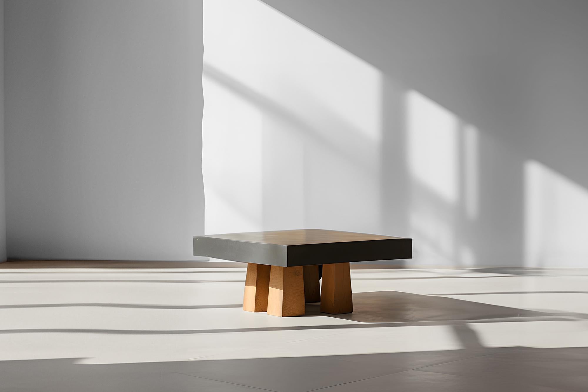 Duo-Tone Square Coffee Table - Dynamic Fundamenta 35 by NONO For Sale 4