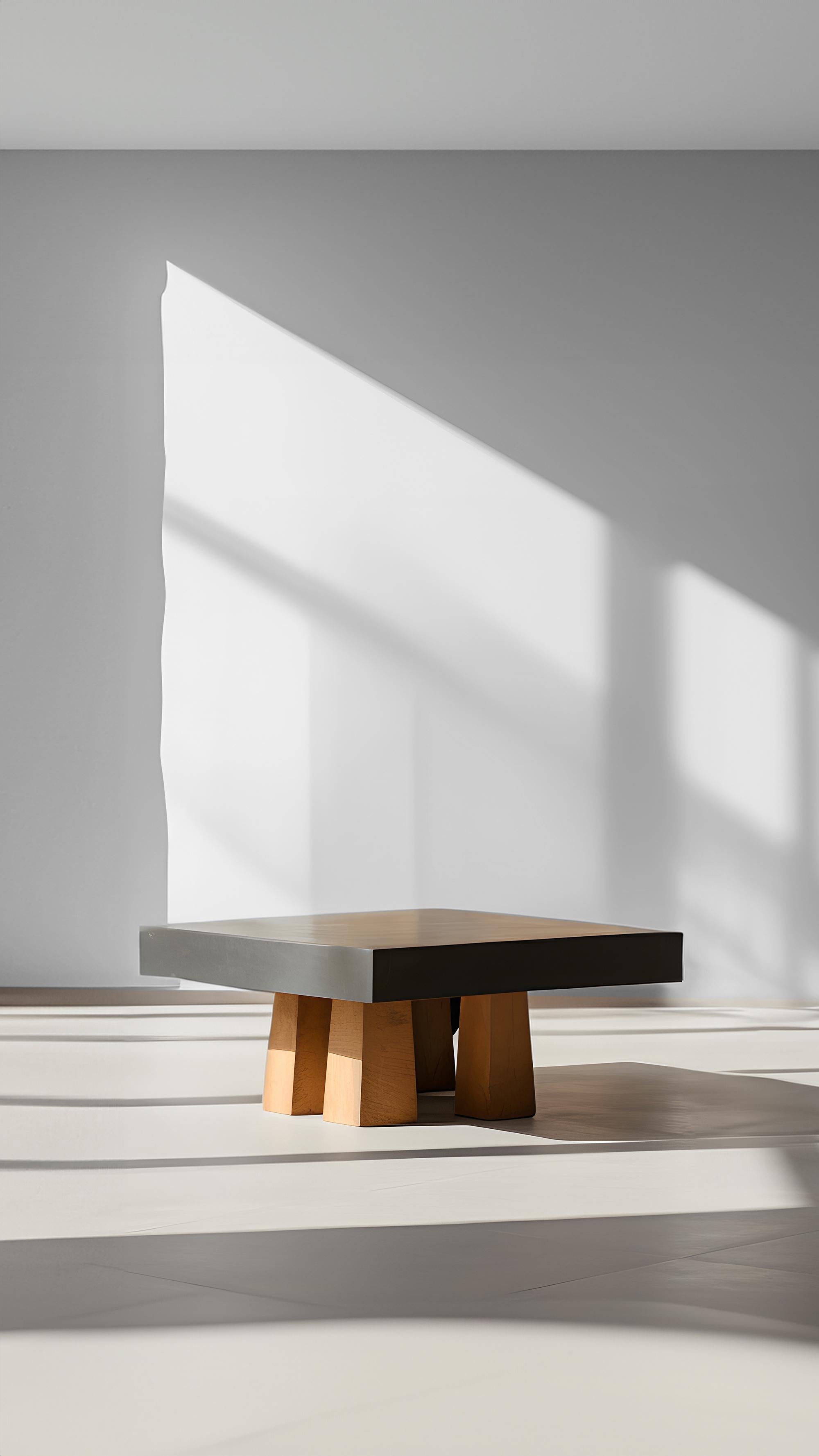 Contemporary Duo-Tone Square Coffee Table - Dynamic Fundamenta 35 by NONO For Sale