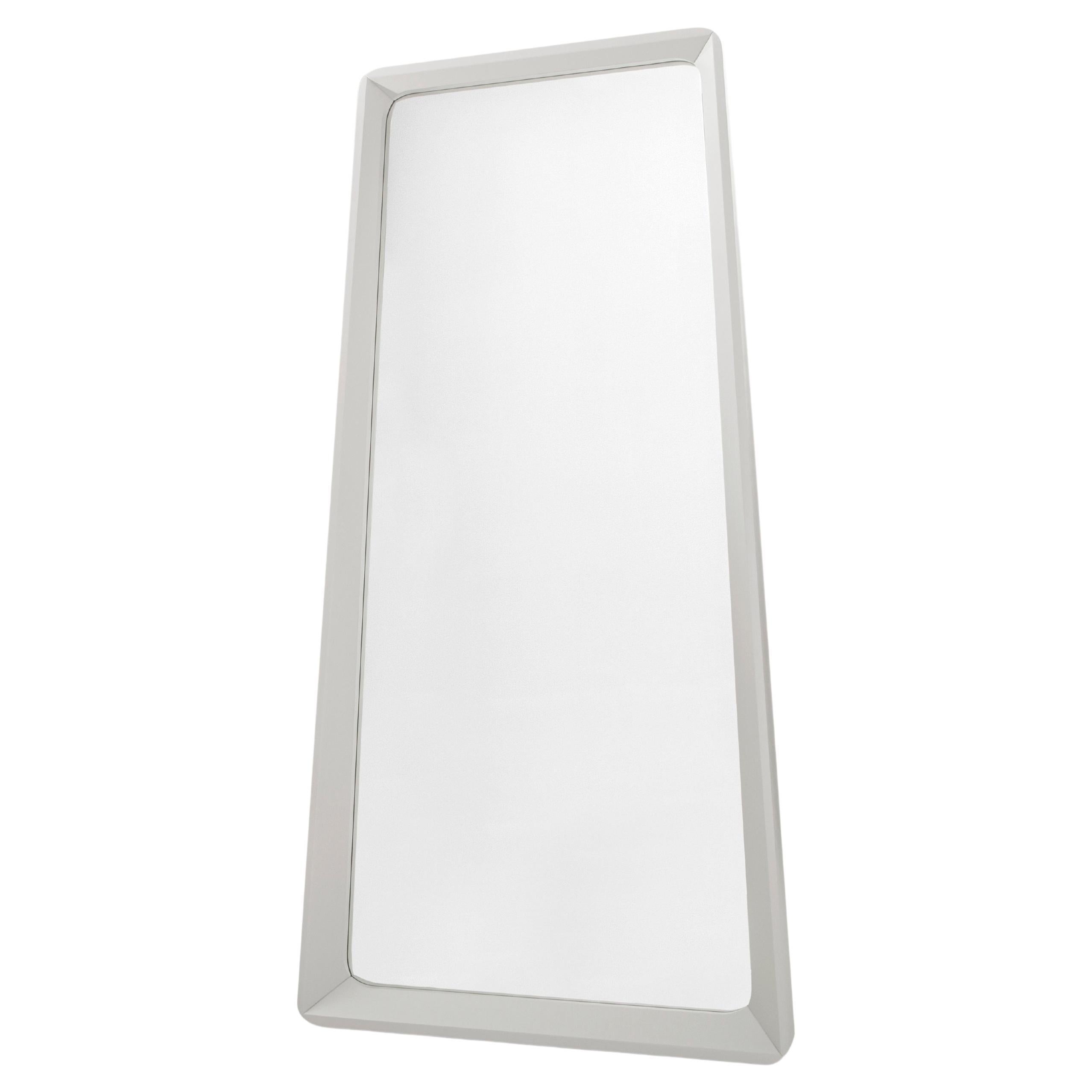 Duomo Full Length Mirror in Off-White Wood Frame For Sale
