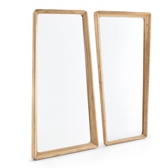 Customizable Full-Length Teak Mirror with Soft Corners – Duomo Collection
