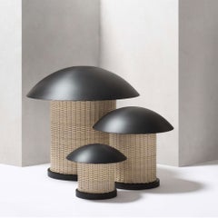 Duomo Large Rattan Table Lamp by Stephane Parmentier x Giobagnara