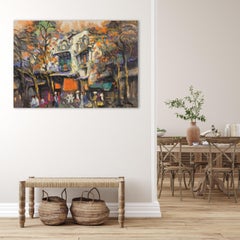 "Street Socialization" Impressionist Painting