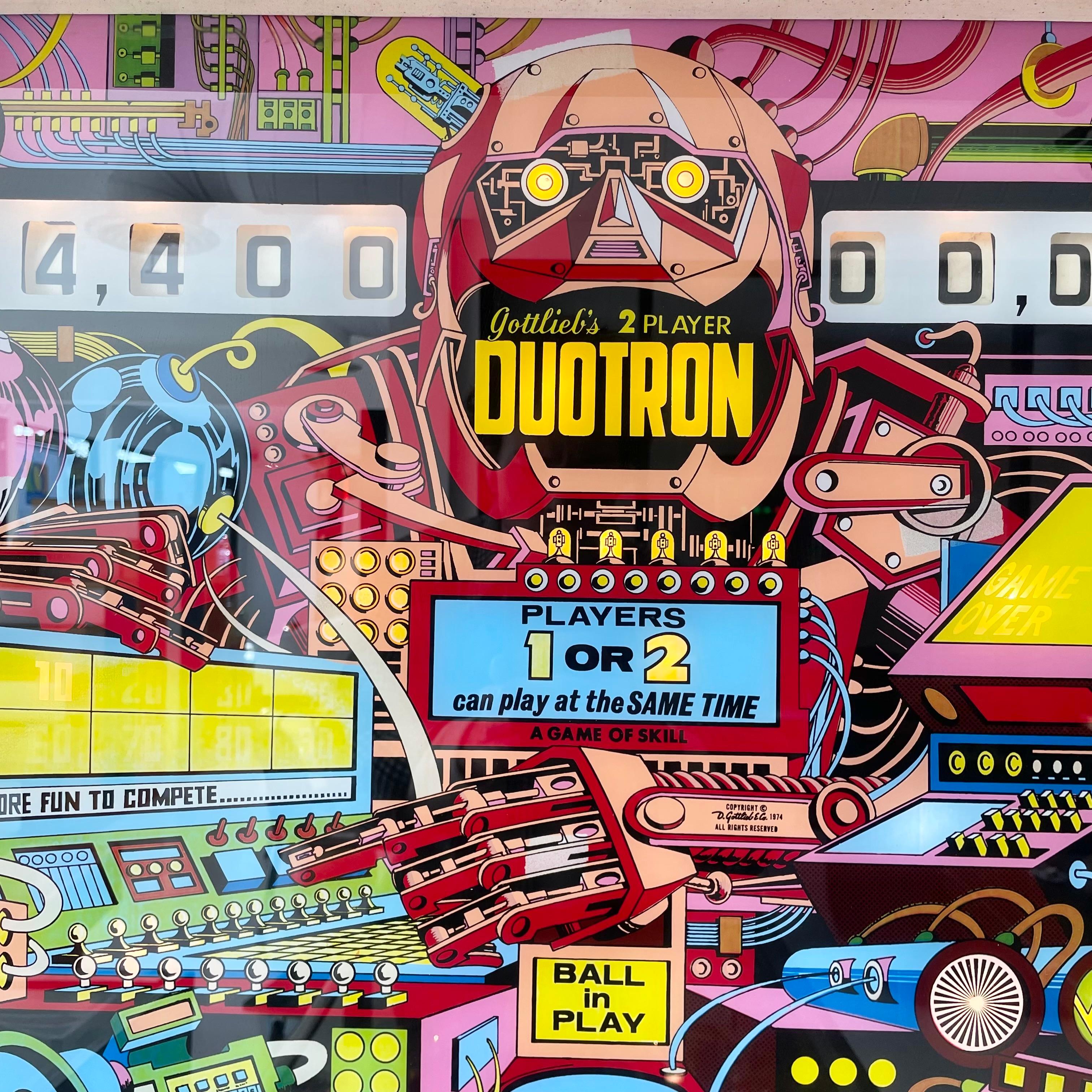 Duotron Pinball Arcade Game, 1974 USA 1