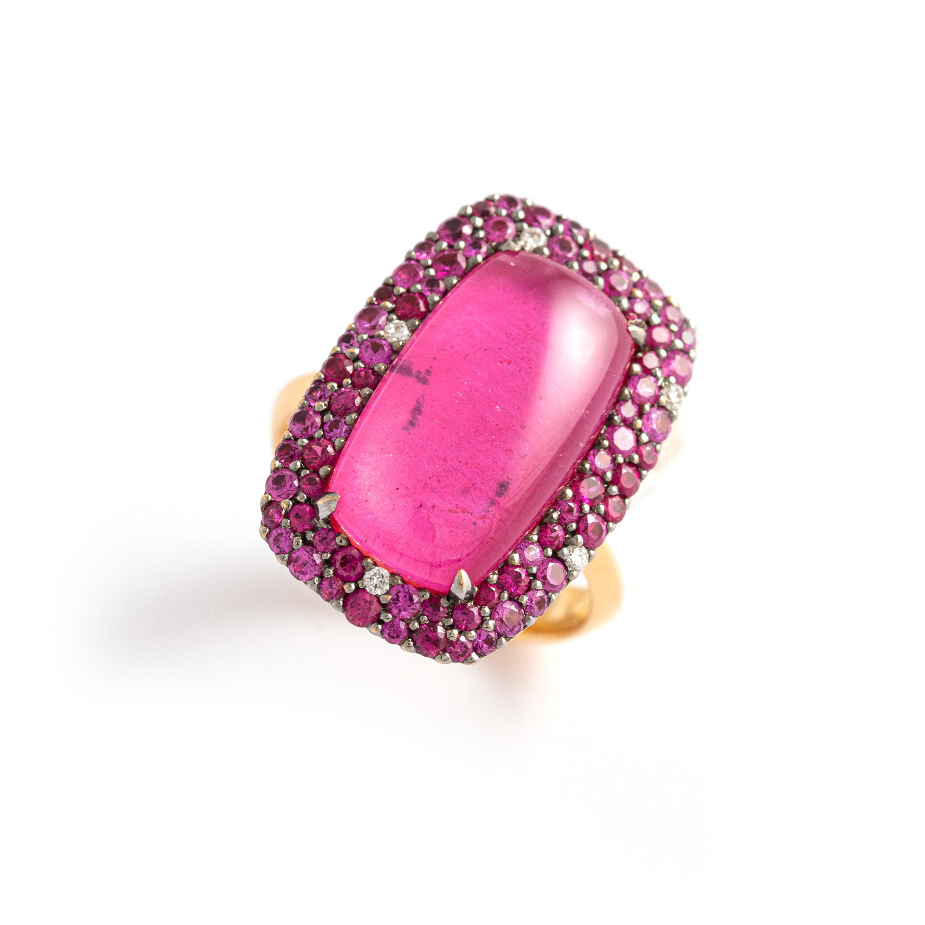 Duplet Ruby Sapphire Ring For Sale 1