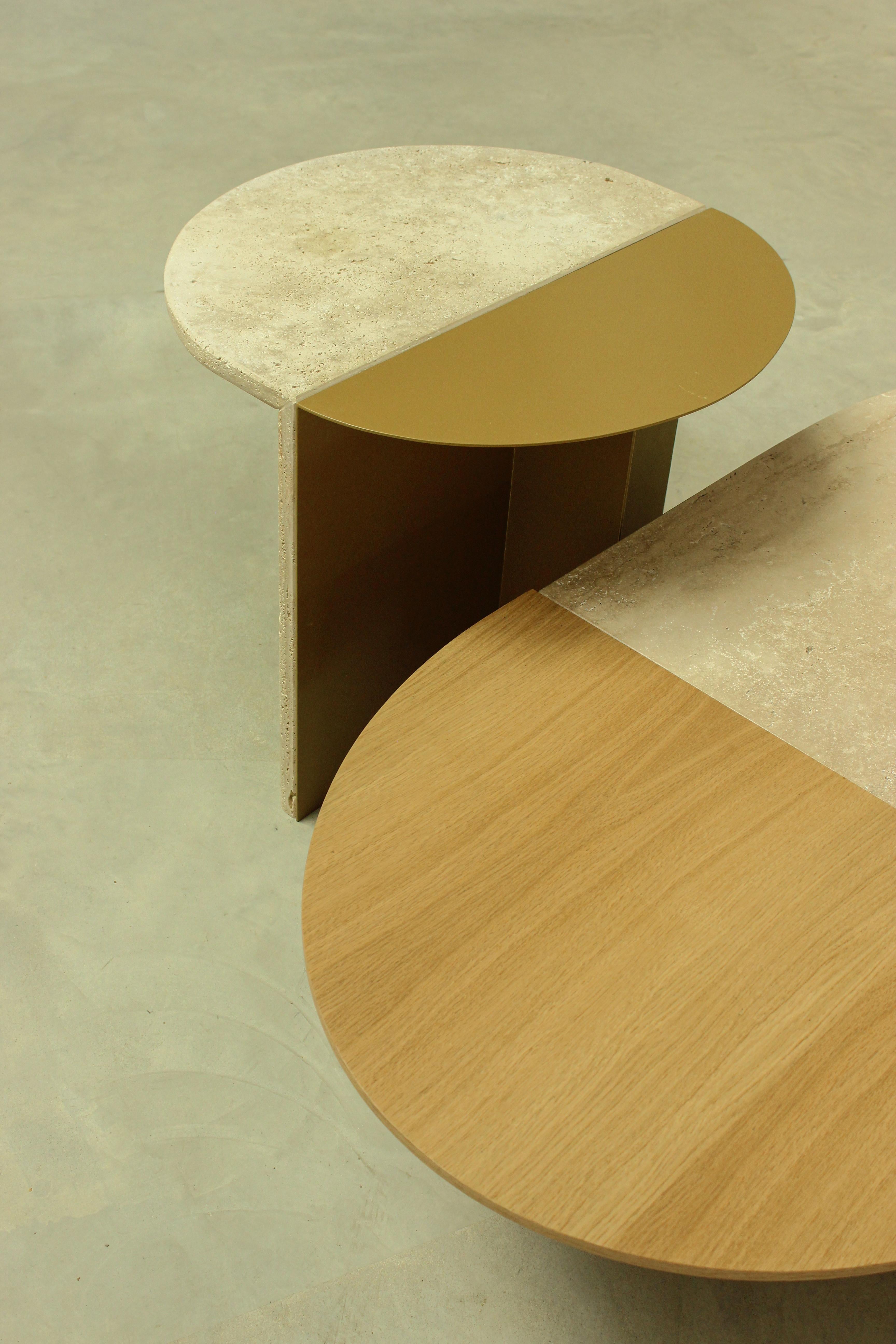 Portugais Table d'appoint Duplex laquée lilas de Mambo Unlimited Ideas en vente