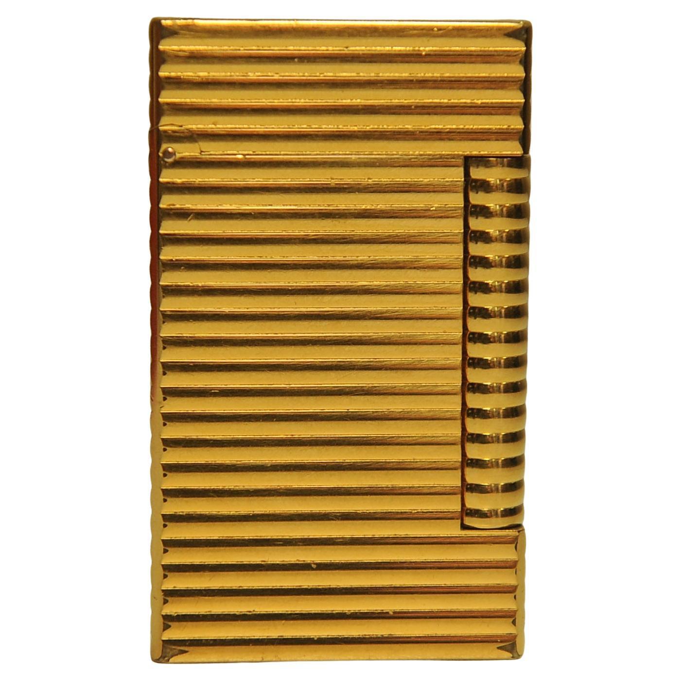 Dupont 18ct Gold Plated Briquet De Poche Lighter With Original Box & Papers For Sale 5