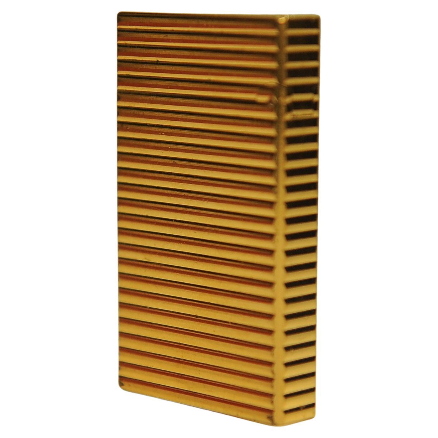 Dupont 18ct Gold Plated Briquet De Poche Lighter With Original Box & Papers For Sale 8