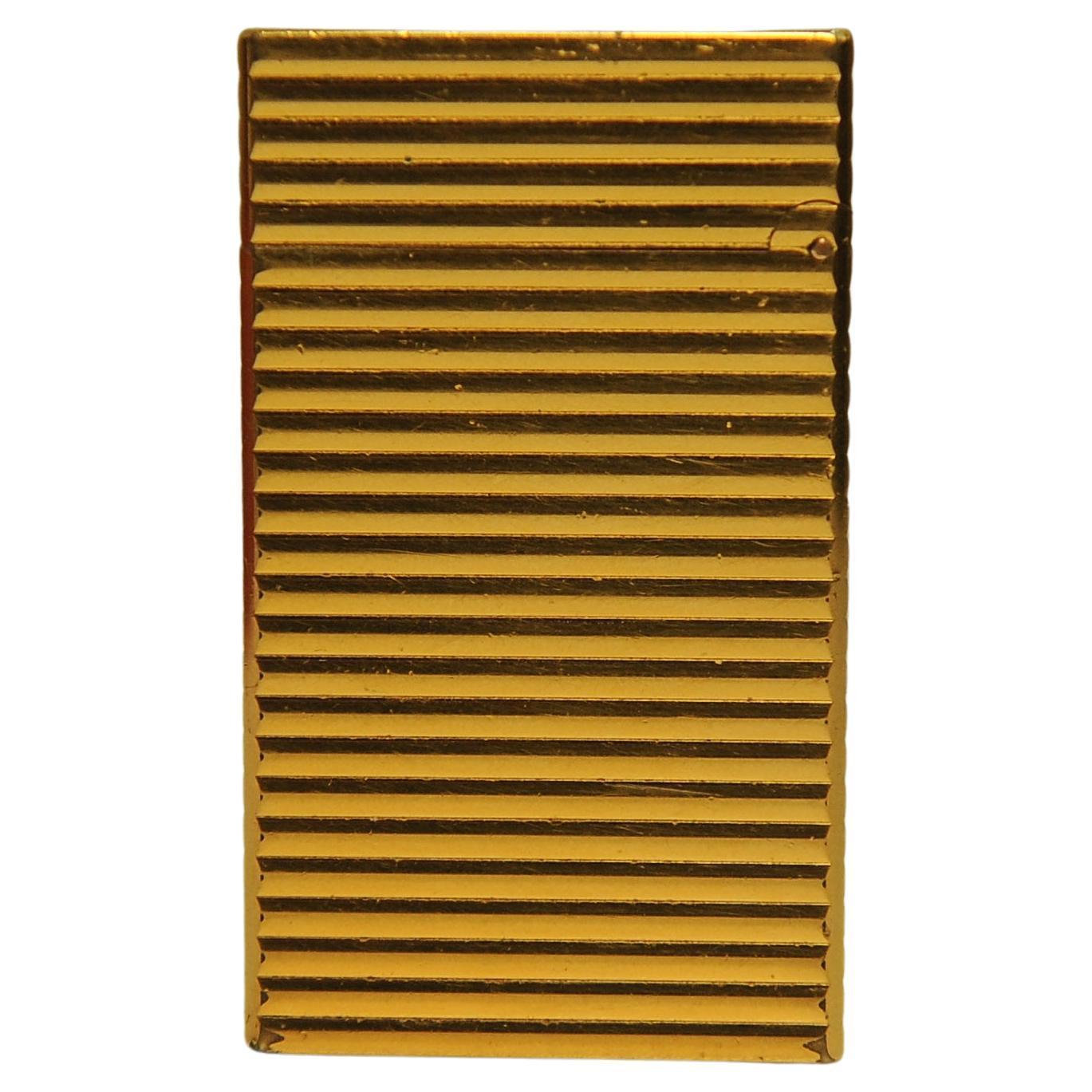 Dupont 18ct Gold Plated Briquet De Poche Lighter With Original Box & Papers For Sale 9