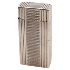 DUPONT 1945 Accendino tascabile a benzina a rullo alto in argento placcato
