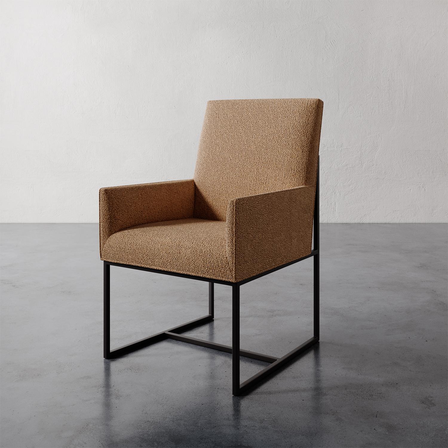 Dupont Esszimmer-/Schreibtischsessel aus strukturiertem Bouclé  von Christiane Lemieux (amerikanisch) im Angebot