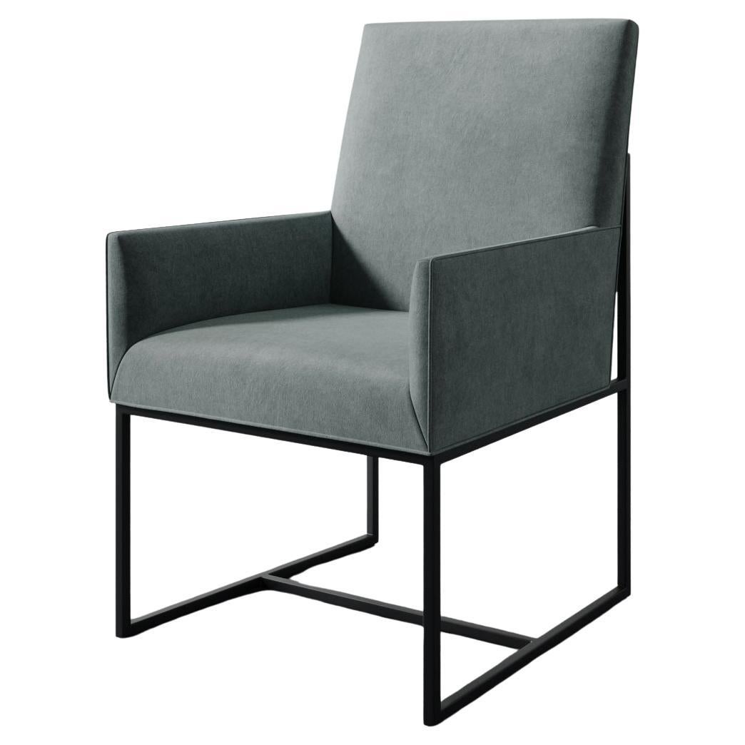 Dupont Dining or Desk Arm Chair in  Performance Velvet by Christiane Lemieux
