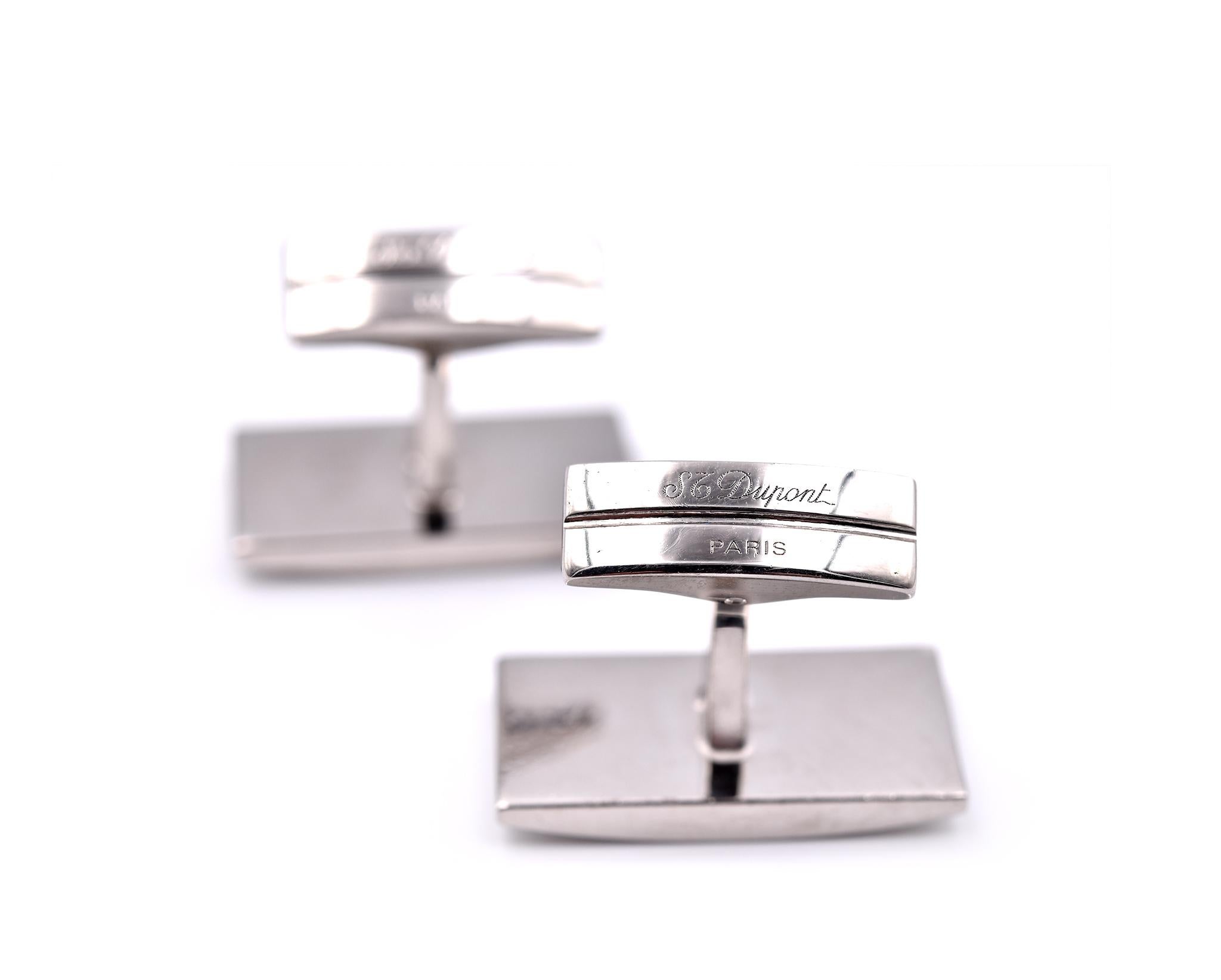 Women's Dupont Stainless Steel Cufflinks with Box