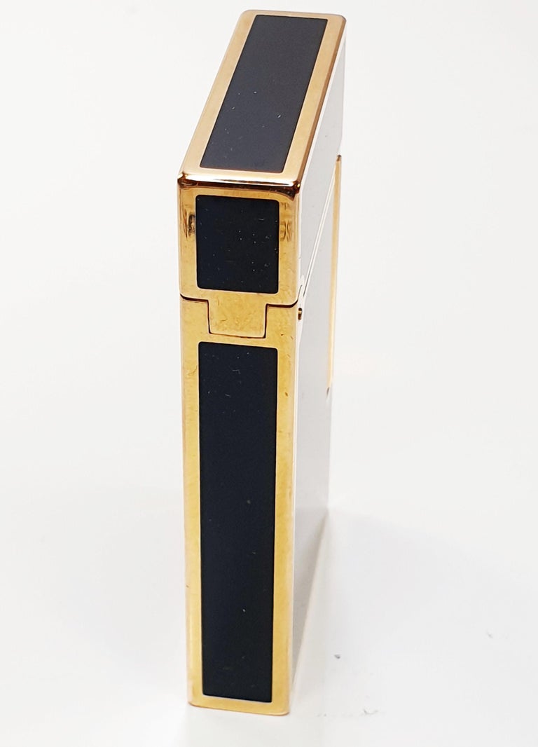 Dupont Vintage Lighter GoldPlated and Black Laque de Chine at 1stDibs