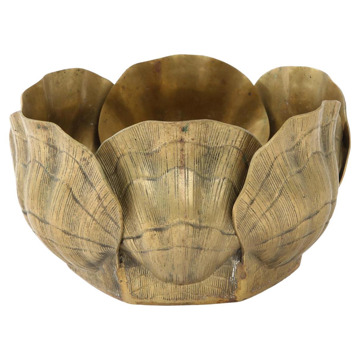 Duquette Stil Oval  Bronze Muschel Pflanzer