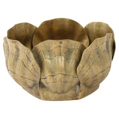 Estilo Duquette Oval  Jardinera Concha Bronce