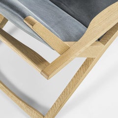 Durame Gazzella Sessel aus grauem Leder