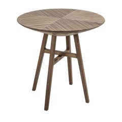 Durame Joker Round Removable Tray Wood Side Table