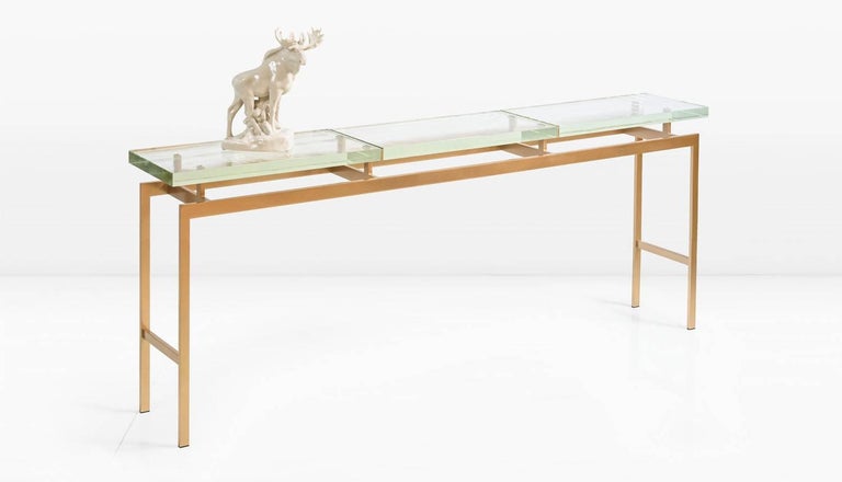 Duran Console, Long or Sofa Table with Thick Pyrex Glass ...