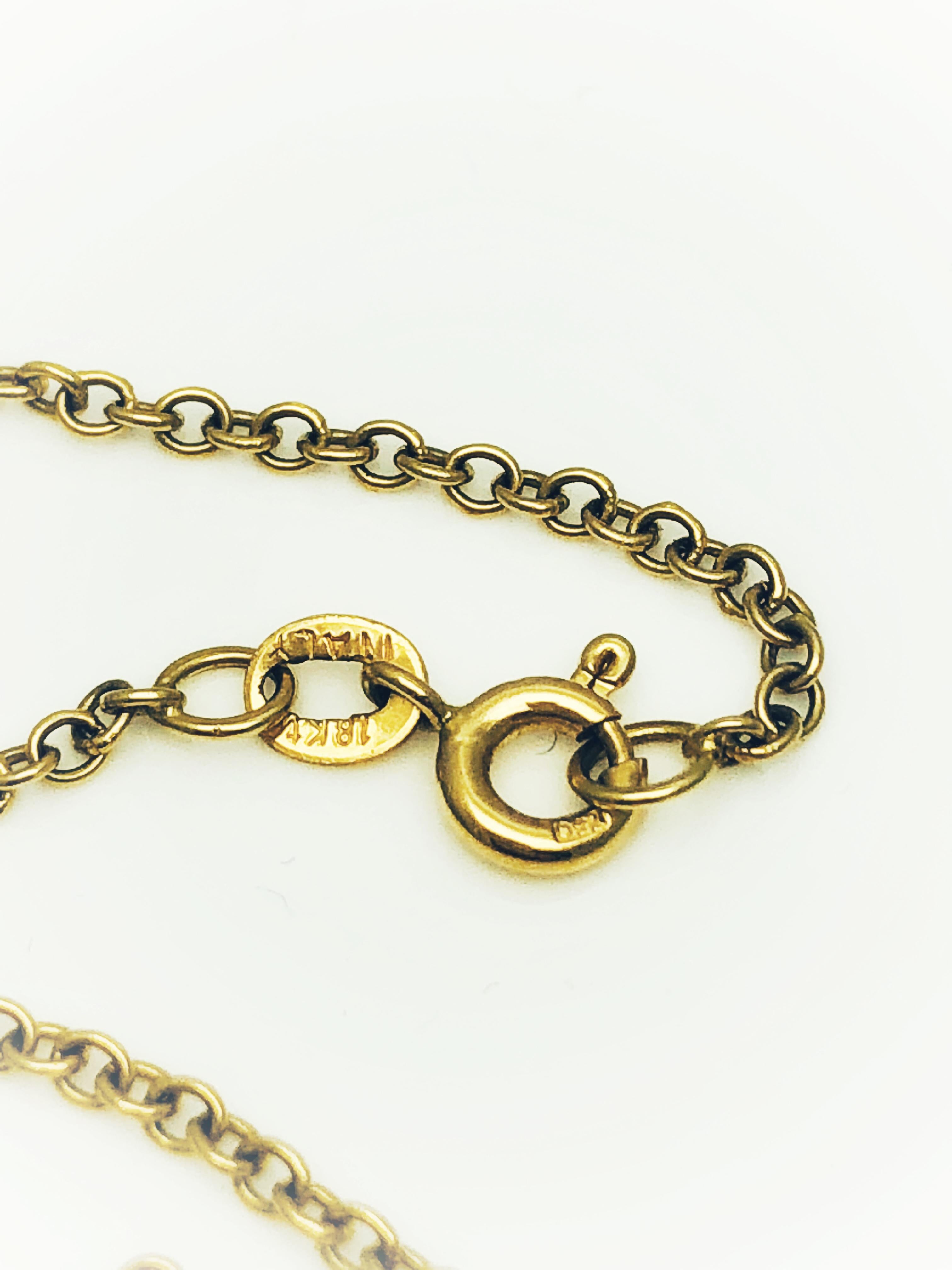 Women's Durand & Company Rare Art Nouveau Gold, Black Opal and Diamond Necklace