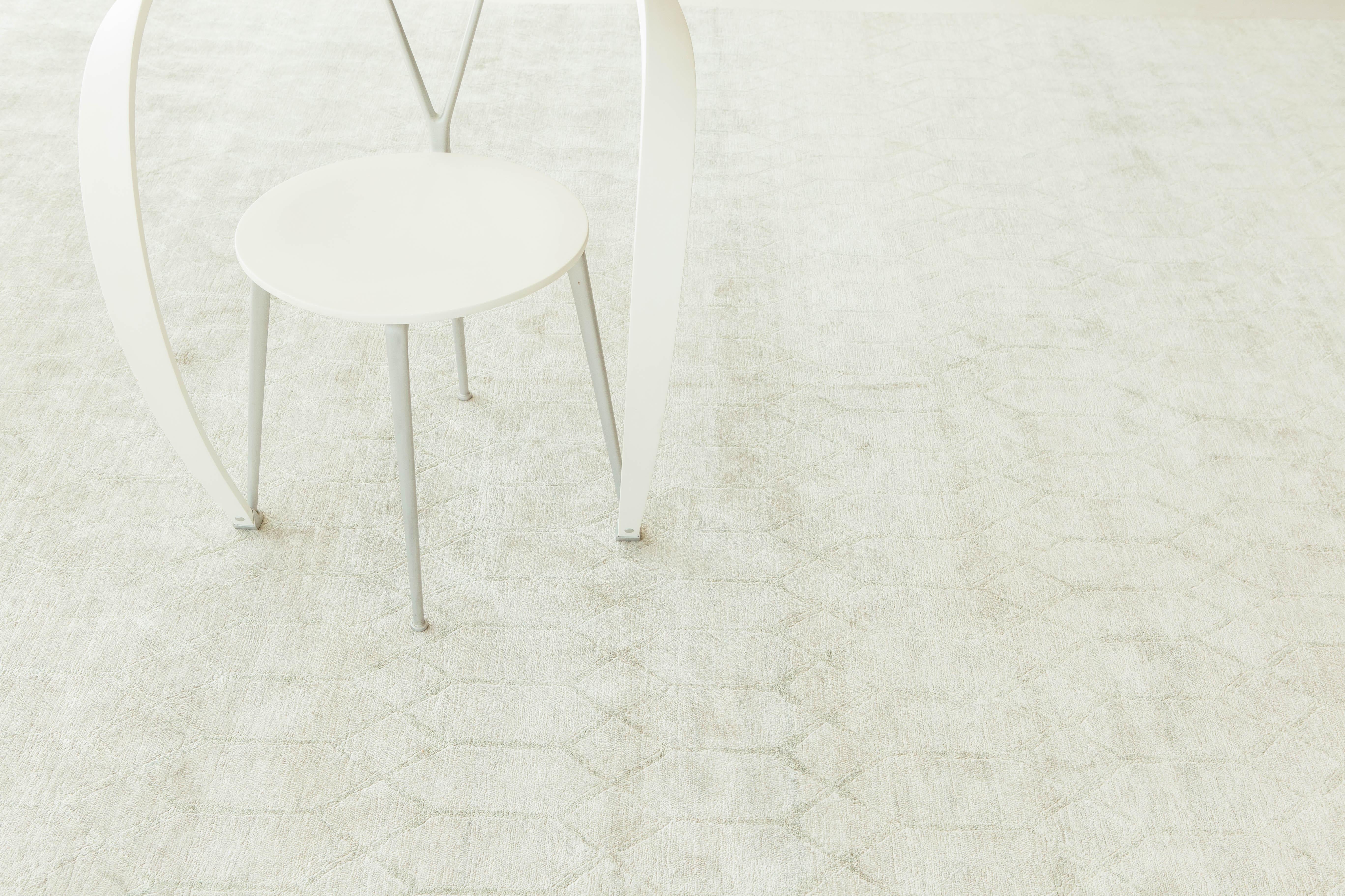 Teppich in modernem Design aus Bambus und Seide (21. Jahrhundert und zeitgenössisch) im Angebot