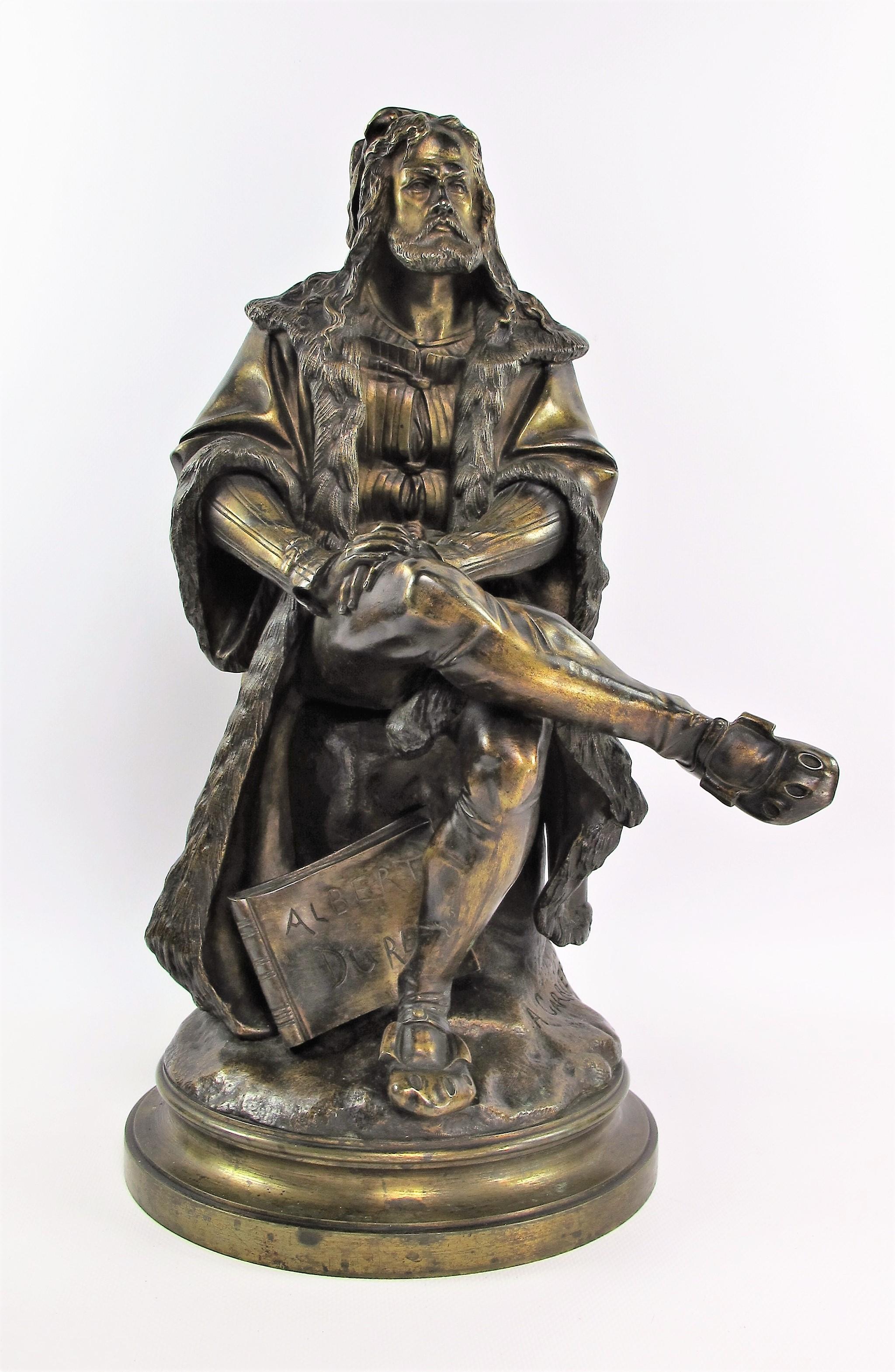 Cast Dürer and Rembrandt, Pair of Bronze Sculptures by Albert-Ernest Carrier-Belleuse For Sale