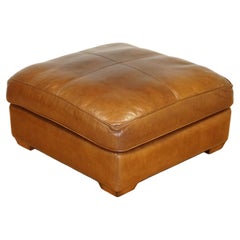 Duresta Brown Leather Oversized Plantation Footstool RRP £1, 800