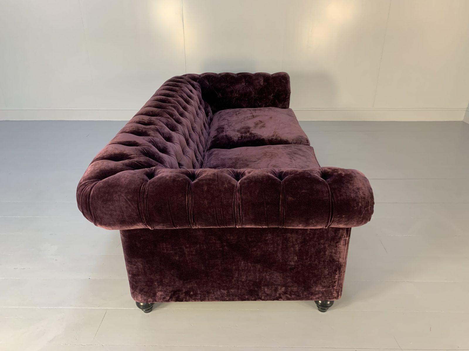 Duresta “Connaught” Grand Chesterfield Sofa – In Purple “Rembrandt” Velvet 3