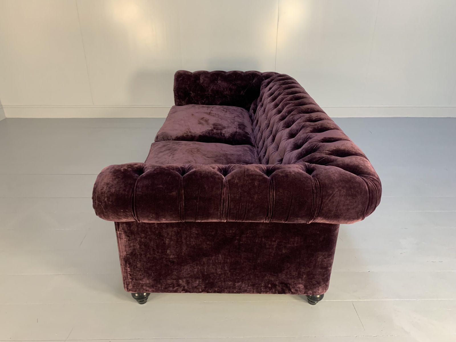 Duresta “Connaught” Grand Chesterfield Sofa – In Purple “Rembrandt” Velvet 4