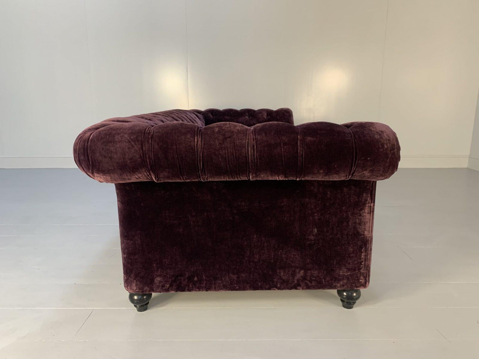Duresta “Connaught” Grand Chesterfield Sofa – In Purple “Rembrandt” Velvet 1