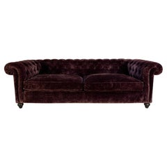 Duresta “Connaught” Grand Chesterfield Sofa – In Purple “Rembrandt” Velvet
