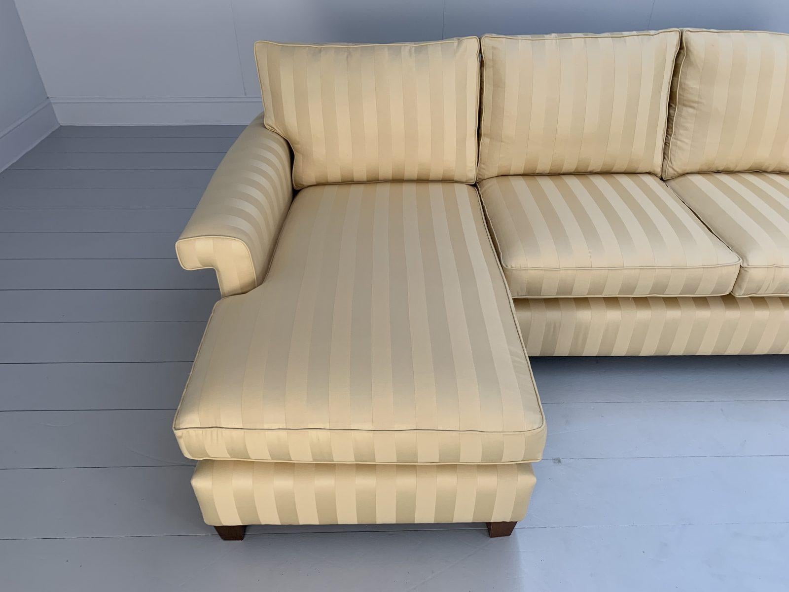 sofa with golden stripes