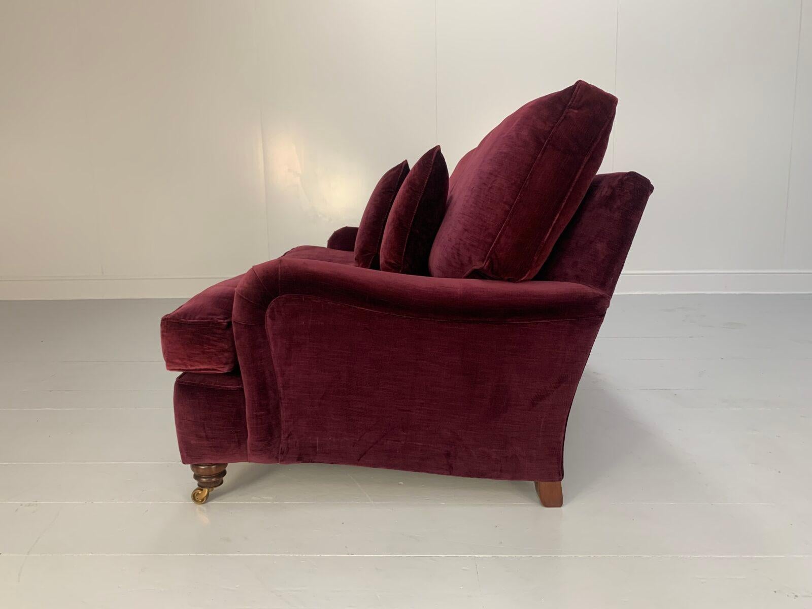 Contemporary Duresta “Lansdowne” 2-Seat Sofa – In Brianza Velvet