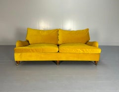 Duresta "Lansdowne" 3-Seat Sofa - In Mustard Yellow "Sanderson" Velvet