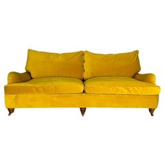 Duresta "Lansdowne" 3-Seat Sofa - In Mustard Yellow "Sanderson" Velvet