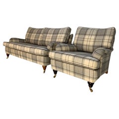 Canapé et fauteuil "Lansdowne" de DURESTA - En laine écossaise à carreaux