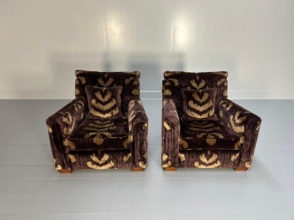 Suite Duresta Mandalay et 2 fauteuils en aubergine et velours doré en vente 5