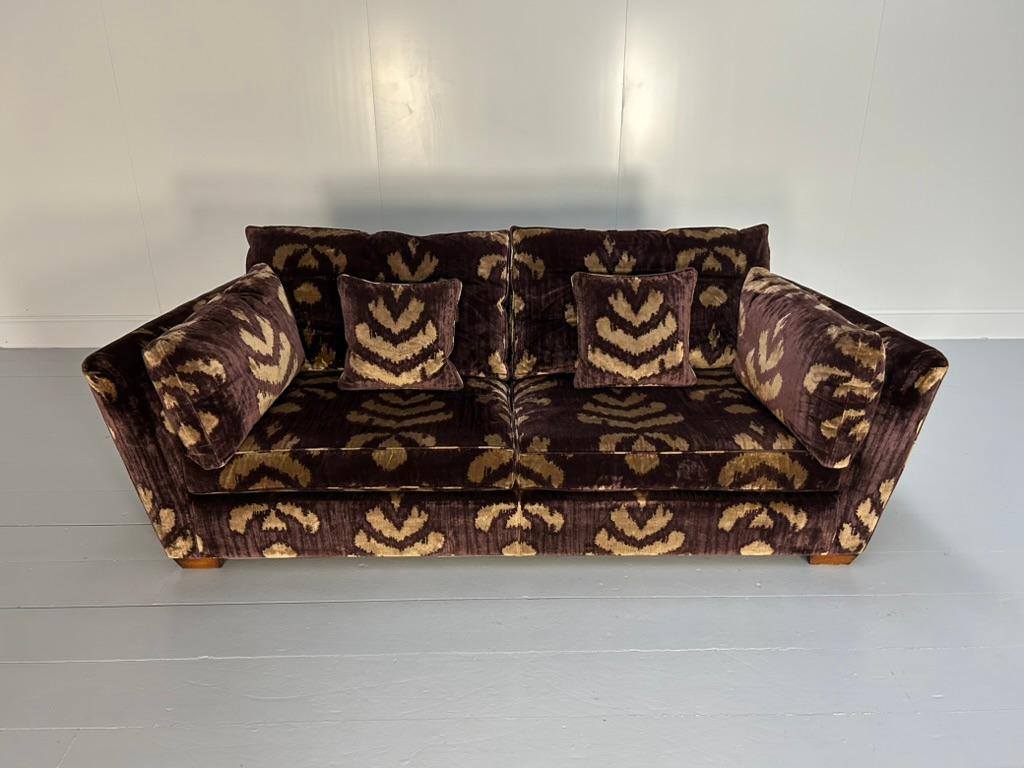 Suite Duresta Mandalay et 2 fauteuils en aubergine et velours doré en vente 11