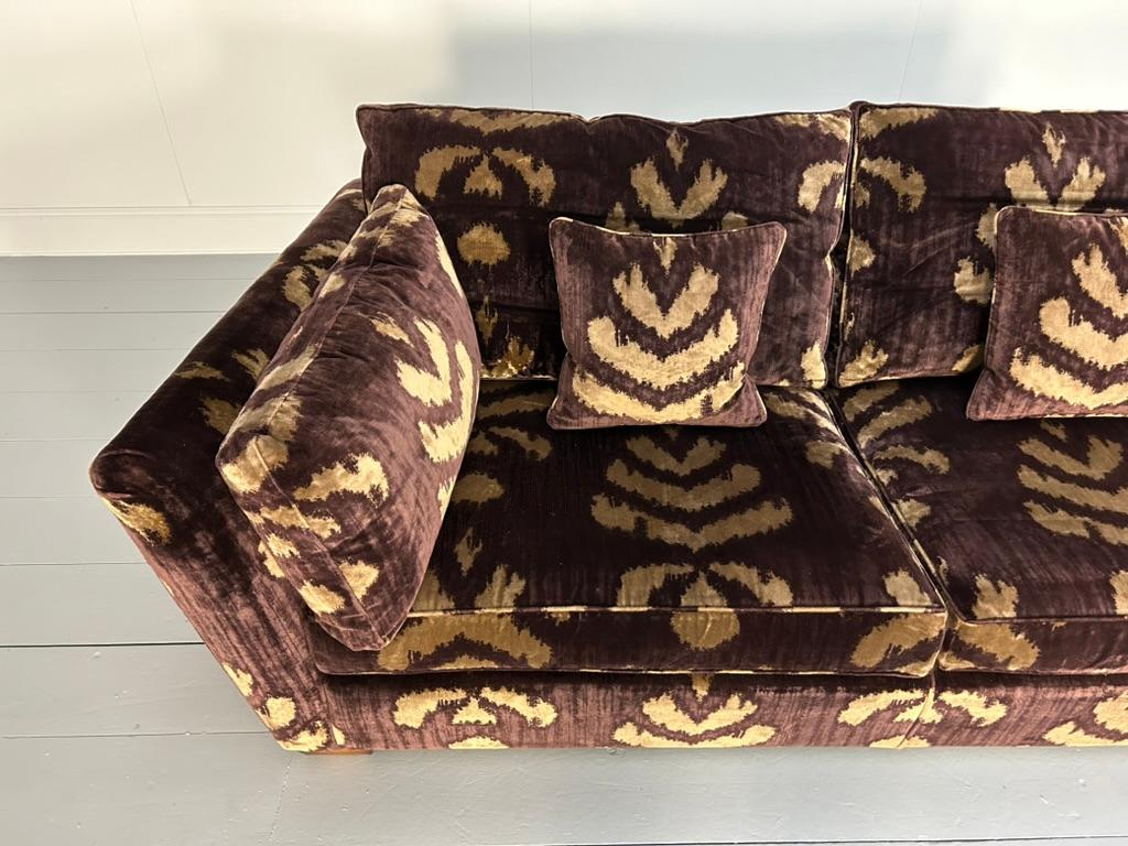 Suite Duresta Mandalay et 2 fauteuils en aubergine et velours doré en vente 1